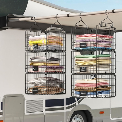 Sonyabecca 3 livelli organizzatore armadio appeso con targa, abbigliamento appesi scaffali 5 S ganci, montaggio a parete e armadio