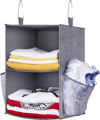 KEETDY 2 scaffali piccoli organizzatori di armadiesi appesi e di stoccaggio con 2 grandi tasche di scarpe organizzatore di scaffali appesi per