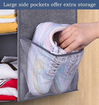 KEETDY 2 scaffali piccoli organizzatori di armadiesi appesi e di stoccaggio con 2 grandi tasche di scarpe organizzatore di scaffali appesi per