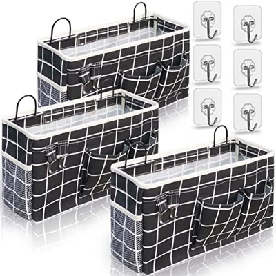 2 PC di cestini appesi per organizzare, cestino per il ripostiglio di tessuti, organizzatore per il ripostiglio, cucina, camera da letto, ufficio,