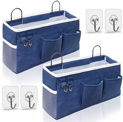 2 PC di cestini appesi per organizzare, cestino per il ripostiglio di tessuti, organizzatore per il ripostiglio, cucina, camera da letto, ufficio,