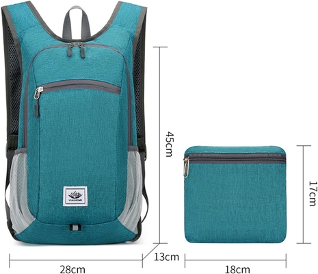 Zaino da escursione da 15L Ultraleggero Leggera Zaini da escursione da escursione da pacco resistenti all'acqua Zaino da giorno pieghevole per i viaggi (Grigia)