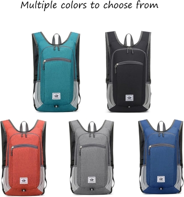 Zaino da escursione da 15L Ultraleggero Leggera Zaini da escursione da escursione da pacco resistenti all'acqua Zaino da giorno pieghevole per i viaggi (Grigia)