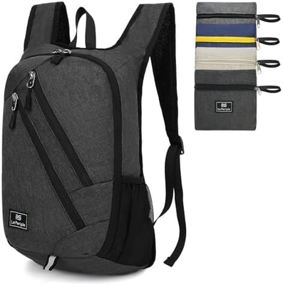 Zaino da giorno piccolo 15L zaino da trekking piccolo zaino pieghevole zaino leggero zaino da viaggio zaino da viaggio per donne uomini, bl