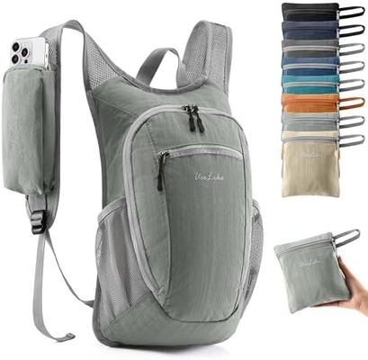 Zaino per escursioni piccolo da 10 litri Zaino da viaggio zaino da giorno Zaino da viaggio leggero da imballaggio per donne Uomini (Beige)