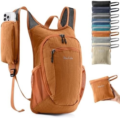 Zaino per escursioni piccolo da 10 litri Zaino da viaggio zaino da giorno Zaino da viaggio leggero da imballaggio per donne Uomini (Beige)