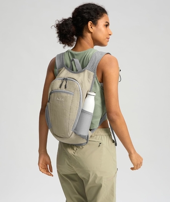 Zaino per escursioni piccolo da 10 litri Zaino da viaggio zaino da giorno Zaino da viaggio leggero da imballaggio per donne Uomini (Beige)