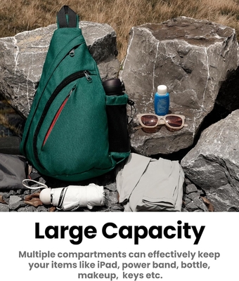 OutdoorMaster Sling Bag, Hiking Daypack, Crossbody Shoulder Chest Urban Outdoor Travel Backpack per donne e uomini