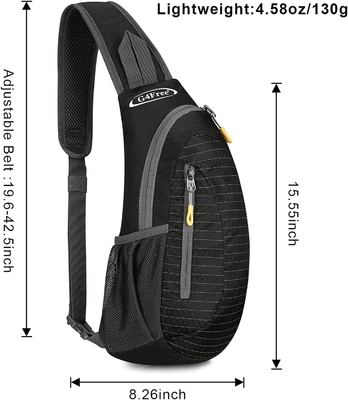 G4Free Sling Bag Uomini e donne Zaino a spalla Piccolo Corpo crociato Zaino a petto (Nero)