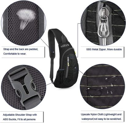 G4Free Sling Bag Uomini e donne Zaino a spalla Piccolo Corpo crociato Zaino a petto (Nero)
