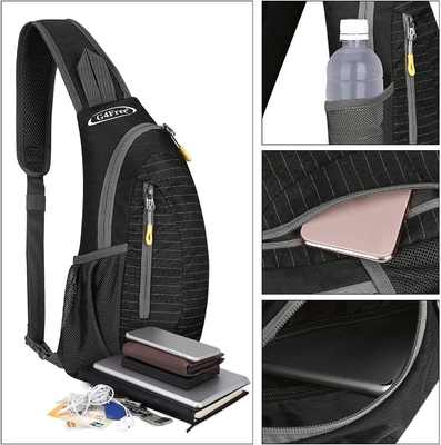 G4Free Sling Bag Uomini e donne Zaino a spalla Piccolo Corpo crociato Zaino a petto (Nero)