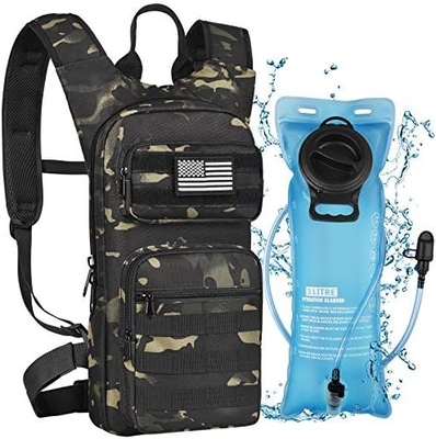 Zaino per l'idratazione con vescica d'acqua in TPU da 3 litri, Zaino per l'acqua Molle tattico per uomini Donne, Zaino per l'idratazione per escursioni