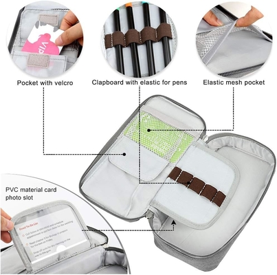 Homecube Cassa matita Capacità porta matita Cassa matite per trucco Borsa di stoffa Oxford Grandi articoli di carta