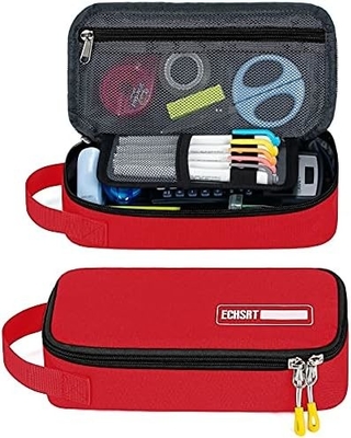 ECHSRT Cassa per matite di grandi dimensioni, sacchetto estetico con penna di grande capacità, borsa portatile minimalista con maniglia per