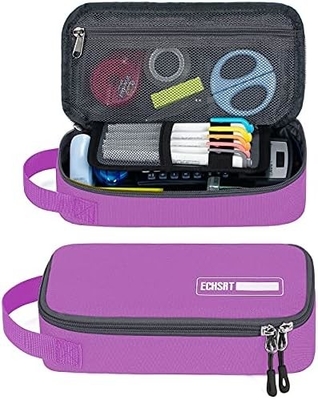 ECHSRT Cassa per matite di grandi dimensioni, sacchetto estetico con penna di grande capacità, borsa portatile minimalista con maniglia per