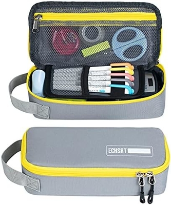 ECHSRT Cassa per matite di grandi dimensioni, sacchetto estetico con penna di grande capacità, borsa portatile minimalista con maniglia per