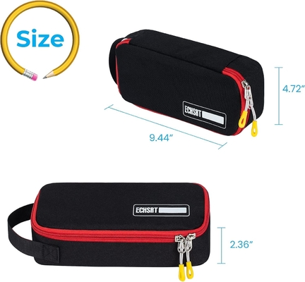 ECHSRT Cassa per matite di grandi dimensioni, sacchetto estetico con penna di grande capacità, borsa portatile minimalista con maniglia per