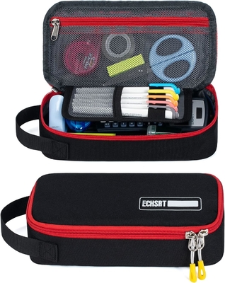 ECHSRT Cassa per matite di grandi dimensioni, sacchetto estetico con penna di grande capacità, borsa portatile minimalista con maniglia per