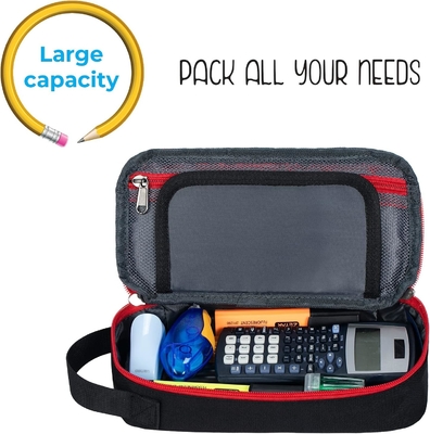 ECHSRT Cassa per matite di grandi dimensioni, sacchetto estetico con penna di grande capacità, borsa portatile minimalista con maniglia per