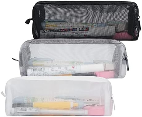 Cassa di matita Classycoo 4 Pack Borsa di matita con cerniera, Borsa multifunzionale con penna chiara Organizzatore Borsa di stoccaggio per carta