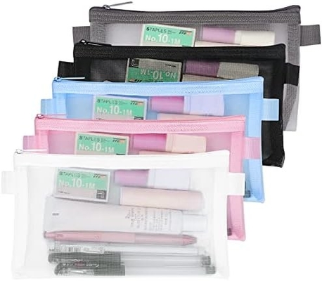 Cassa di matita Classycoo 4 Pack Borsa di matita con cerniera, Borsa multifunzionale con penna chiara Organizzatore Borsa di stoccaggio per carta