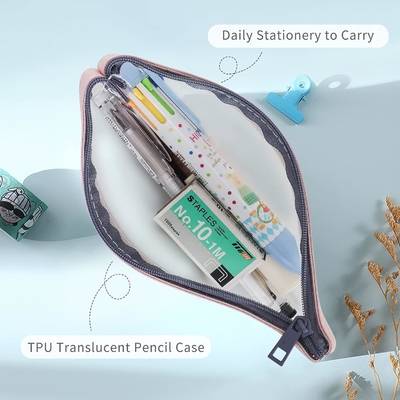 Cassa di matita Classycoo 4 Pack Borsa di matita con cerniera, Borsa multifunzionale con penna chiara Organizzatore Borsa di stoccaggio per carta