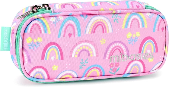 Mabasie Bambini Matita per Bambini e Ragazzi Soft Rainbow Pen Box Bag (Rainbow 1)