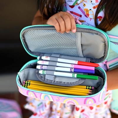 Mabasie Bambini Matita per Bambini e Ragazzi Soft Rainbow Pen Box Bag (Rainbow 1)
