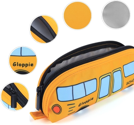 Gloppie Cute Pencil Case Kawaii Pencil Pouch Small Pencil Case Sacchetti di matita semplici con cerniera Cassa di bus Cassa di matita