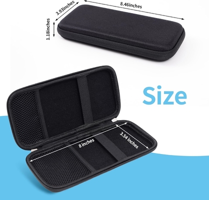 Idream365 Cassa di matita rigida aggiornata per adulti,Cassa di porta matita resistente con cerniera nera