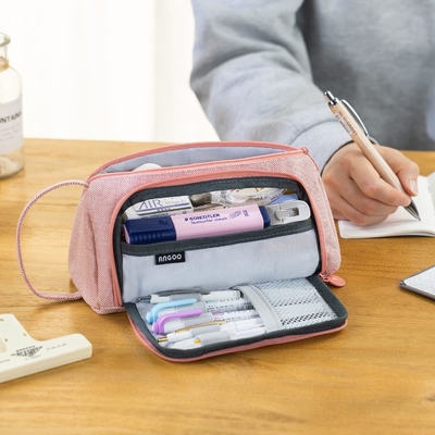 EASTHILL Cassa a matita di grande capacità Cassa a matita di tasca di carta Cassa a carta semplice Borsa di cancelleria Scuola Organizzatore di ufficio per ragazze adolescenti