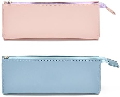ISuperb 4 Pcs Small Pencil Case PU Leather Pencil Bag Waterproof Organizer Storage Bag Cosmetic Zipper Bag Per Donne