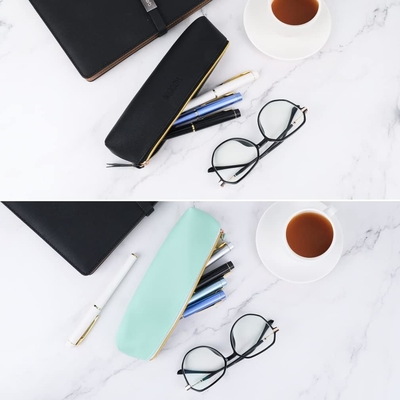 ISuperb 4 Pcs Small Pencil Case PU Leather Pencil Bag Waterproof Organizer Storage Bag Cosmetic Zipper Bag Per Donne