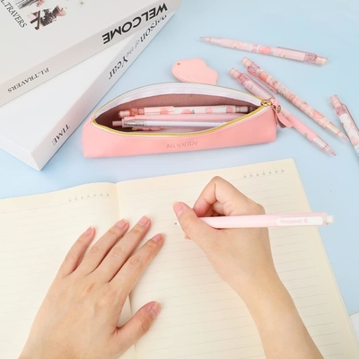 ISuperb 4 Pcs Small Pencil Case PU Leather Pencil Bag Waterproof Organizer Storage Bag Cosmetic Zipper Bag Per Donne