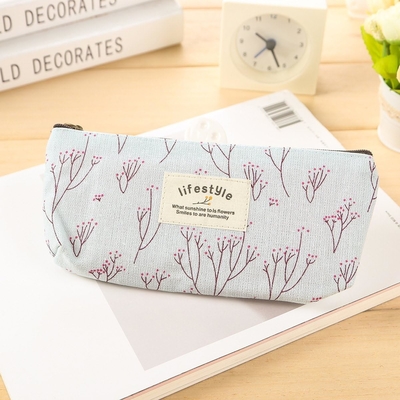 Cassa a matita, Cute Florale Fiore tela Cerniera Casse a matita Fabric Lovely Fiore Albero Sacchetti di matita 4 Pcs