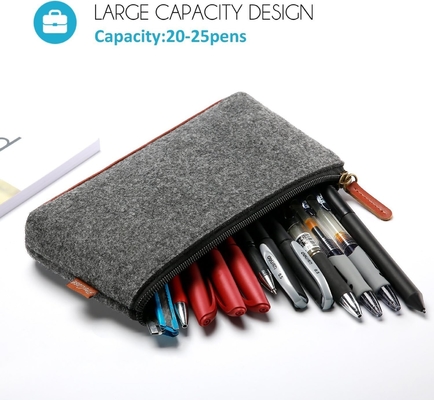 ProCase Sacchetto a matita Cassa a matita, Feltro Studenti Papeterie Borsa Borsa Zipper Per matite, matite, evidenziatori, Gel Pen, marcatori