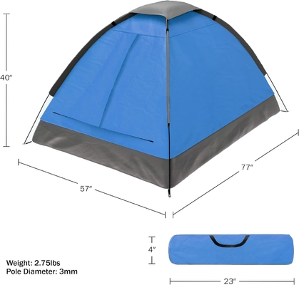 Tenda a cupola per 2 persone ️ facile da impostare Rifugio con mosca della pioggia e borsa da porta per campeggio, spiaggia, backpacking, escursioni,