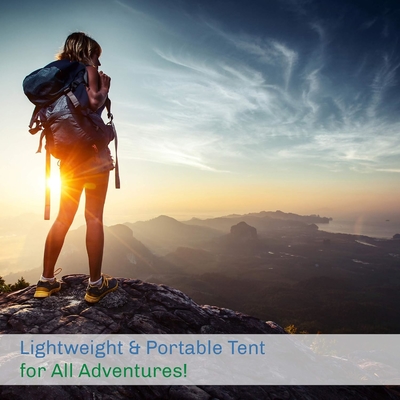 Tenda a cupola per 2 persone ️ facile da impostare Rifugio con mosca della pioggia e borsa da porta per campeggio, spiaggia, backpacking, escursioni,