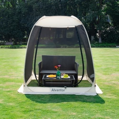 Alvantor Screen House Camera da campeggio Tenda all'aperto Canopy Pop Up Sun Shade Rifugio Esagonale Mellare Pareti Non impermeabili 6'x6'