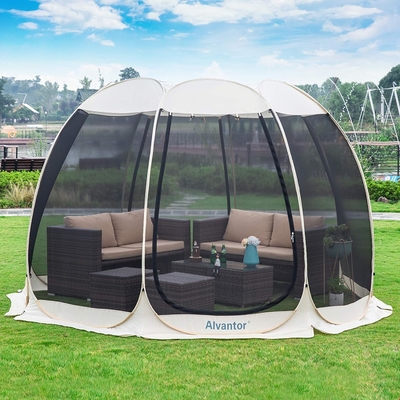 Alvantor Screen House Camera da campeggio Tenda all'aperto Canopy Pop Up Sun Shade Rifugio Esagonale Mellare Pareti Non impermeabili 6'x6'