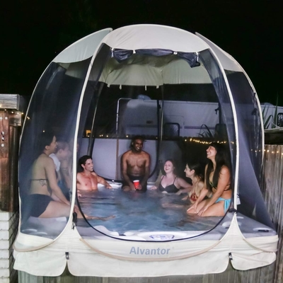 Alvantor Screen House Camera da campeggio Tenda all'aperto Canopy Pop Up Sun Shade Rifugio Esagonale Mellare Pareti Non impermeabili 6'x6'