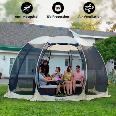 Alvantor Screen House Camera da campeggio Tenda all'aperto Canopy Pop Up Sun Shade Rifugio Esagonale Mellare Pareti Non impermeabili 6'x6'