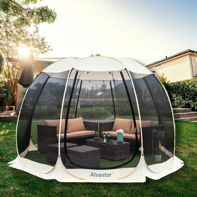 Alvantor Screen House Camera da campeggio Tenda all'aperto Canopy Pop Up Sun Shade Rifugio Esagonale Mellare Pareti Non impermeabili 6'x6'