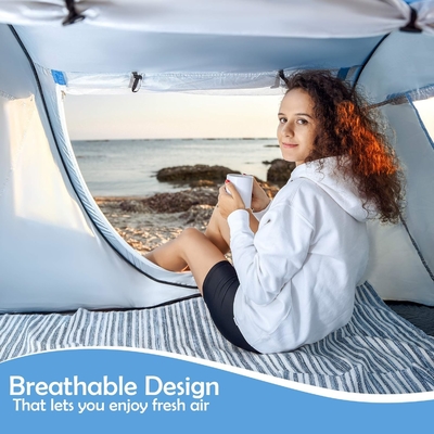 Abco Pop Up Tent per 2 persone - Cabana portatile con 2 porte, resistente all'acqua e protezione UV, borsa da trasporto - Sky Blue