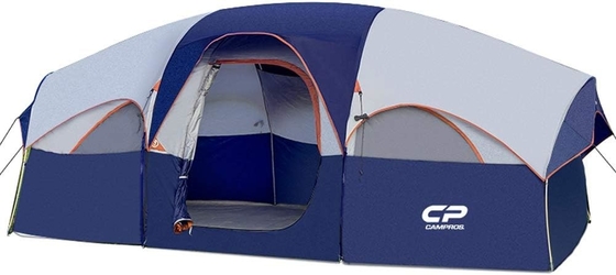 CAMPROS CP Tenda per 8 persone Tende da campeggio Tenda per famiglie resistente alle intemperie 5 Finestre a maglia grande, doppio strato, diviso