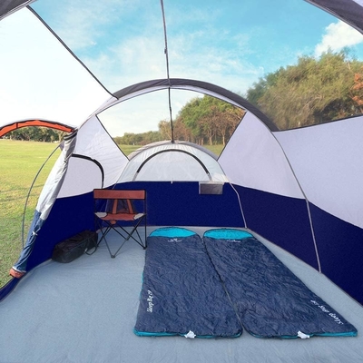 CAMPROS CP Tenda per 8 persone Tende da campeggio Tenda per famiglie resistente alle intemperie 5 Finestre a maglia grande, doppio strato, diviso