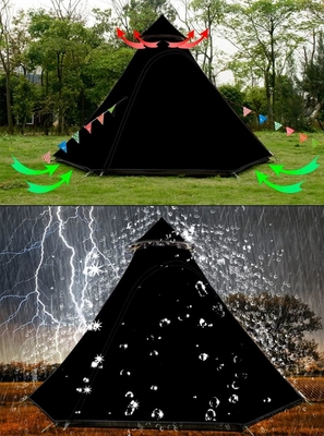 12'x10'x8'Dome Camping Tent 5-6 Persone 4 Stagione Doppi strati impermeabili Anti-UV Windproof Tent Famiglia Camping all'aperto