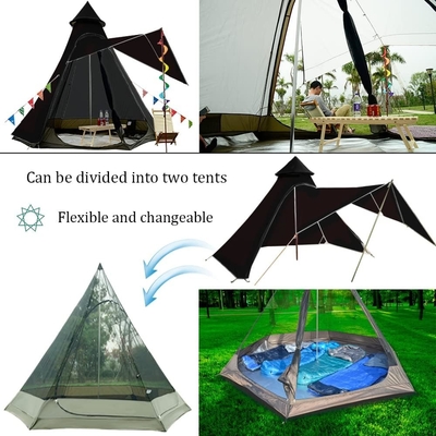 12'x10'x8'Dome Camping Tent 5-6 Persone 4 Stagione Doppi strati impermeabili Anti-UV Windproof Tent Famiglia Camping all'aperto