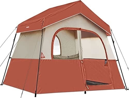 HIKERGARDEN Tenda da campeggio per 6 persone - Portatile facile da impostare Tenda di famiglia per il campeggio, Tenda di cabina in tessuto a prova di vento all'aperto