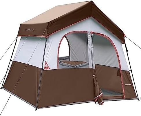 HIKERGARDEN Tenda da campeggio per 6 persone - Portatile facile da impostare Tenda di famiglia per il campeggio, Tenda di cabina in tessuto a prova di vento all'aperto